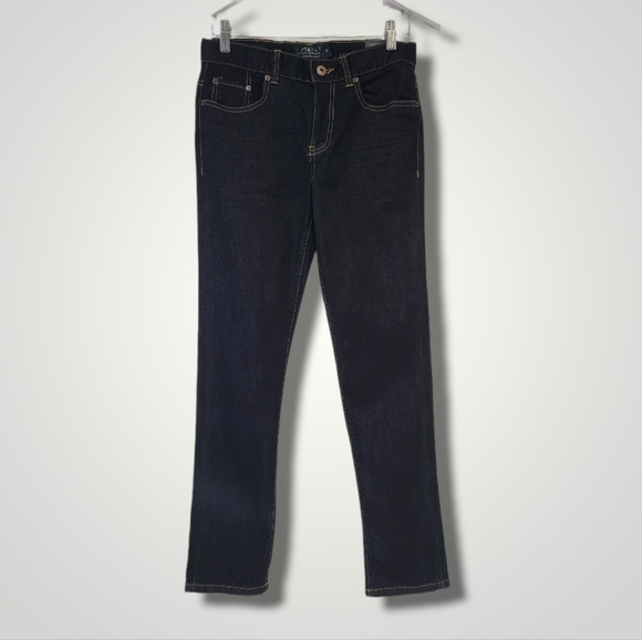 Lucky Brand Jeans Kids 14 Dark Dark Wash Skinny‎ Straight Leg Five Pockets - Picture 2 of 10